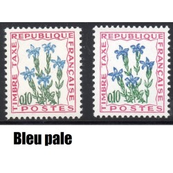 Timbre Yvert No taxe 96 bleu clair au lieu de bleu foncé neuf luxe** Gentiane