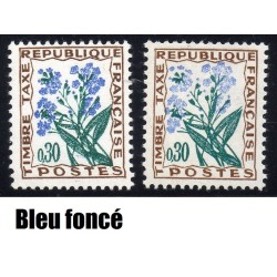 Timbre Yvert No taxe 99 bleu foncé au lieu de bleu clair neuf luxe** Myosotis