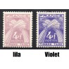 Timbre Yvert No taxe 84 violet pale et violet trés vif neuf luxe** Type Gerbes