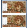 Paire 10 Francs Berlioz Sup+ 4.3.1976 Billet de la banque de France