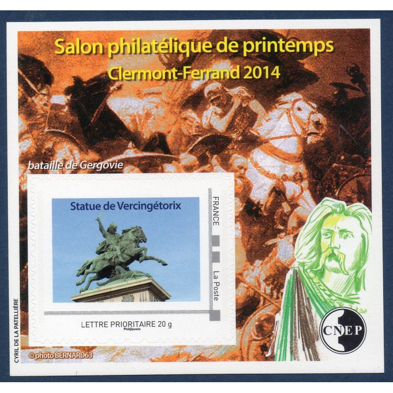 Bloc CNEP Yvert No 65 Clermont Ferrand 2014 Salon philatélique de printemps