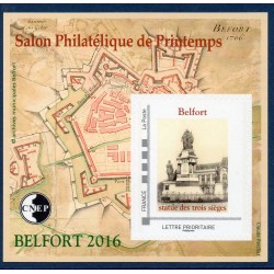 Bloc CNEP Yvert No 71 Belfort 2016 Salon philatélique de printemps