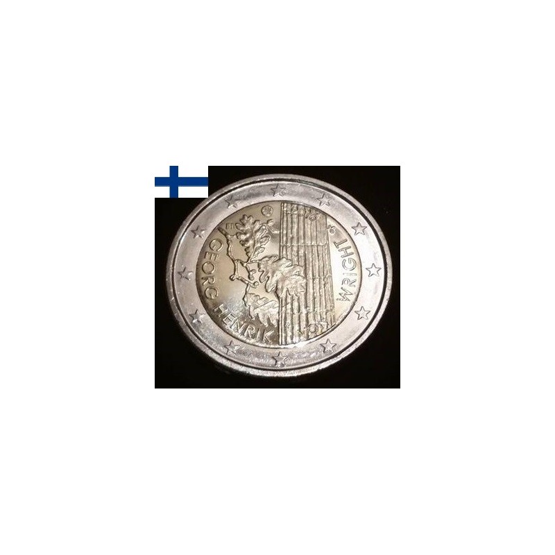 2 euros commémorative Finlande 2016 Georg Henrik von wright piece de monnaie €