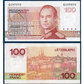 Luxembourg Pick N°58a, Billet de banque de 100 Francs 1986