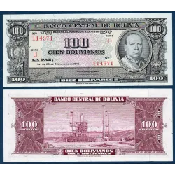 Bolivie Pick N°147, A-UNC Billet de banque de 100 bolivianos 1985