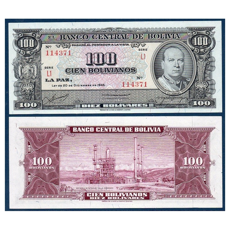 Bolivie Pick N°147, A-UNC Billet de banque de 100 bolivianos 1985