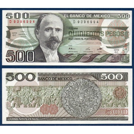 Mexique Pick N°79b, Billet de Banque de 500 pesos 1984