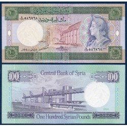 Syrie Pick N°104d, Billet de banque de 100 Pounds 1990