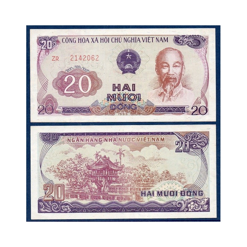 Viet-Nam Nord Pick N°94, Billet de banque de 20 dong 1985