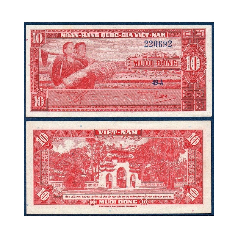 Viet-Nam Sud Pick N°5, Billet de banque de 10 dong 1962