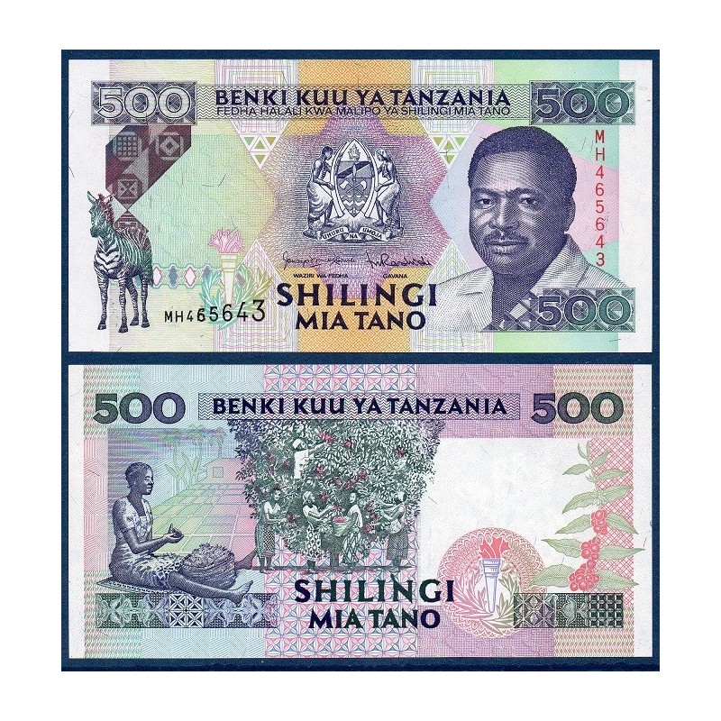Tanzanie Pick N°26c, Billet de banque de 500 shillings 1993