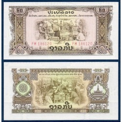 Laos Pick N°21, Billet de banque de 20 Kip 1976