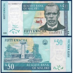 Malawi Pick N°53, Billet de banque de 50 kwatcha 2005-2011