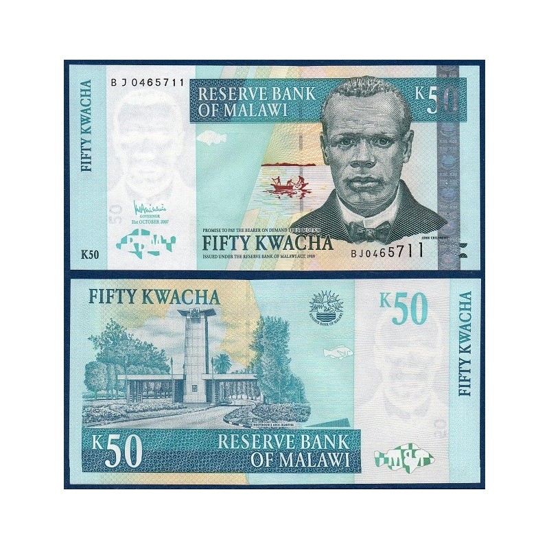 Malawi Pick N°53c, Billet de banque de 50 kwatcha 2007