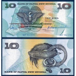 Papouasie Pick N°9a, Billet de banque de 10 Kina 1988