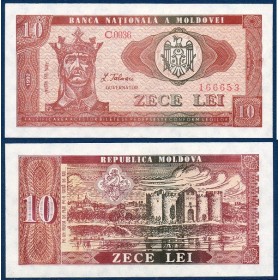 Moldavie Pick N°7, Billet de Banque de 10 Lei 1992
