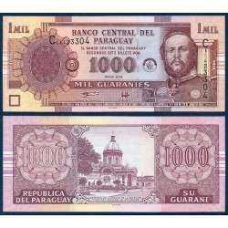 Paraguay Pick N°222a, Billet de banque de 1000 Guaranies 2004