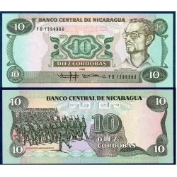 Nicaragua Pick N°151, Billet de Banque de 10 Cordobas 1985