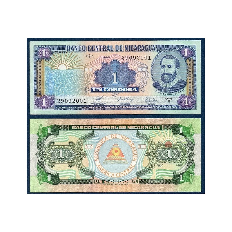 Nicaragua Pick N°173, Billet de Banque de 1 cordoba 1990