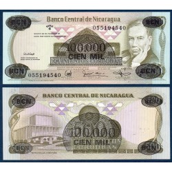 Nicaragua Pick N°149, Billet de Banque de 100000 Cordobas 1987