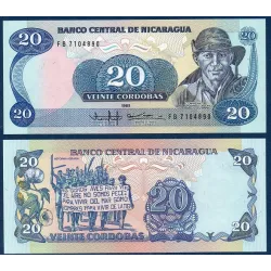 Nicaragua Pick N°152, Billet de Banque de 20 Cordobas 1985