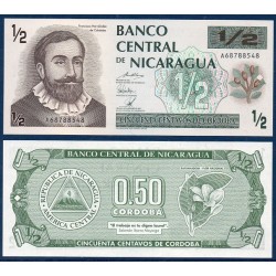 Nicaragua Pick N°172, Billet de Banque de 1/2 cordoba 1992