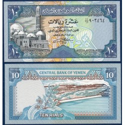 Yemen Pick N°23b, Billet de banque de banque de 10 Rials 1990