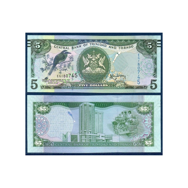 Trinité et Tobago Pick N°47b, Billet de banque de 5 Dollars 2006