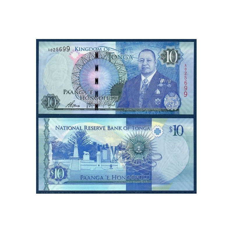 Tonga Pick N°46, Billet de banque de 10 Pa'anga 2015
