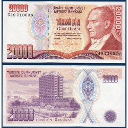 Turquie Pick N°202, Billet de banque de 20000 Lira 1995-1997