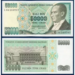Turquie Pick N°204, Billet de banque de 50000 Lira 1995-1999