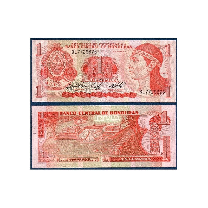 Honduras Pick N°68b, Billet de banque de 1 Lempira 1984