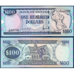 Guyana Pick N°31, Billet de banque de 100 Dollars 1999