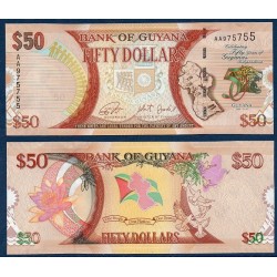 Guyana Pick N°41, Billet de banque de 50 Dollars 2016