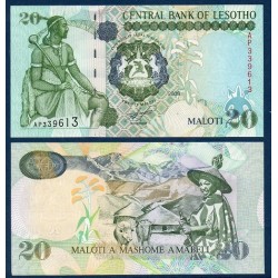 Lesotho Pick N°16g, Billet de banque de 20 Maloti 2009