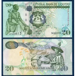 Lesotho Pick N°16g, Billet de banque de 20 Maloti 2009