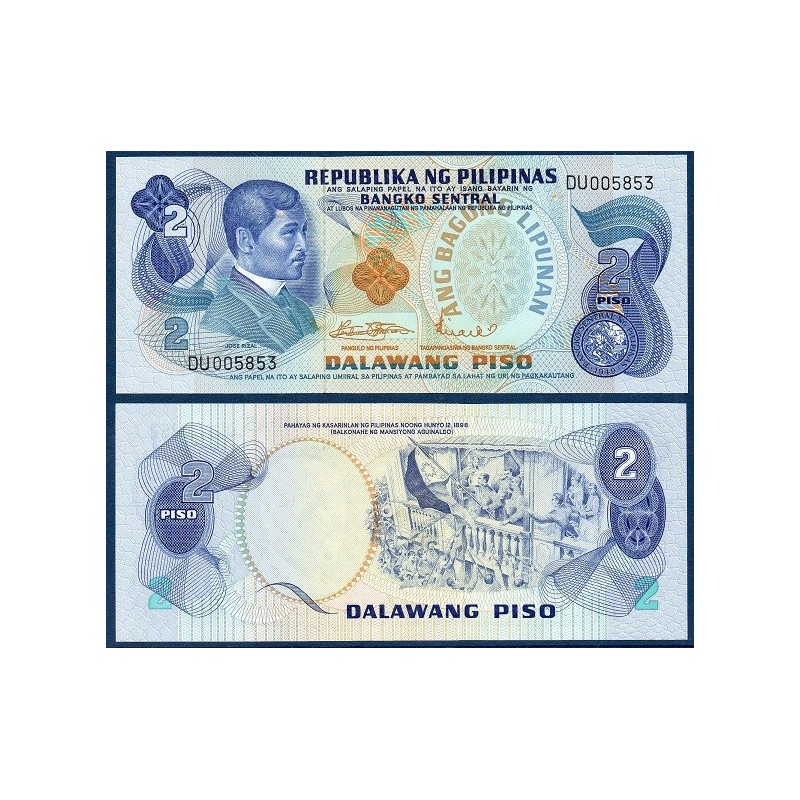 Philippines Pick N°152a, Billet de banque de 2 Piso 1970