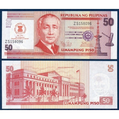 Philippines Pick N°211A, Billet de banque de 50 Piso 2012