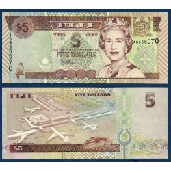 Fidji Pick N°105b, Billet de banque de 5 Dollars 2002