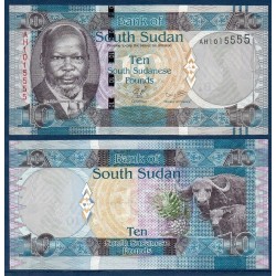 Sud Soudan Pick N°7a, Billet de banque de 10 Pounds 2011