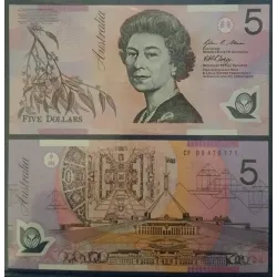 Australie Pick N°57f, Billet de banque de 5 Dollars 2008