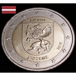 2 euros commémorative lettonie 2016 Region de vidzeme