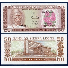Sierra Leone Pick N°4e, Billet de banque de 50 cents 1984