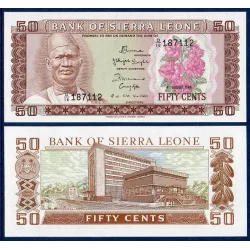 Sierra Leone Pick N°4e, Billet de banque de 50 cents 1984