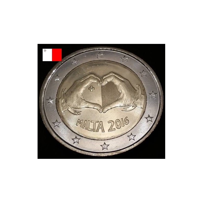 2 euros commémorative Malte 2016 Solidarité par l'amour piece de monnaie €