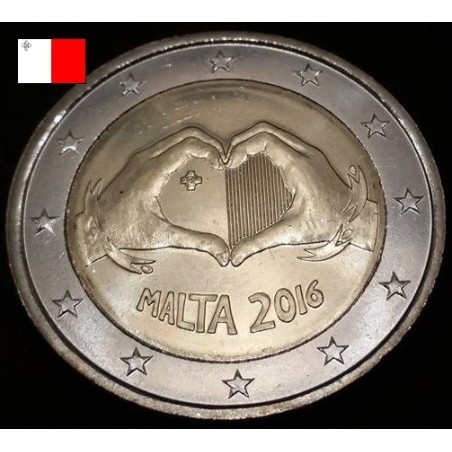 2 euros commémorative Malte 2016 Solidarité par l'amour piece de monnaie €