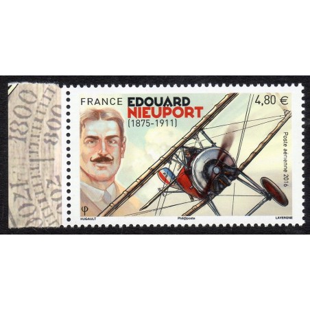 Timbre France France Poste Aérienne Yvert 80a Edouard Nieuport, Issu de la mini feuille de 10