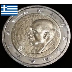 2 euros commémorative grèce 2016 Dimitri Mitropoulos piece de monnaie €