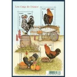 Bloc Feuillet France Yvert F5008 les coqs de France