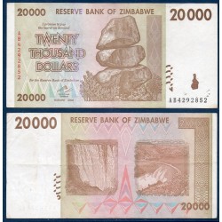 Zimbabwe Pick N°73a, Billet de banque de 20000 Dollars 2008